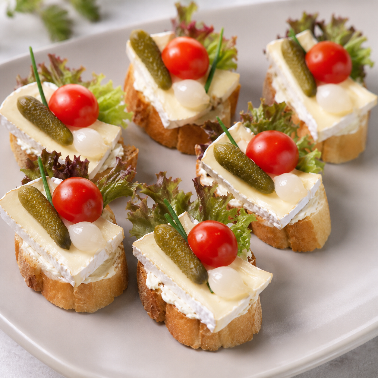 Canapés, Camembert