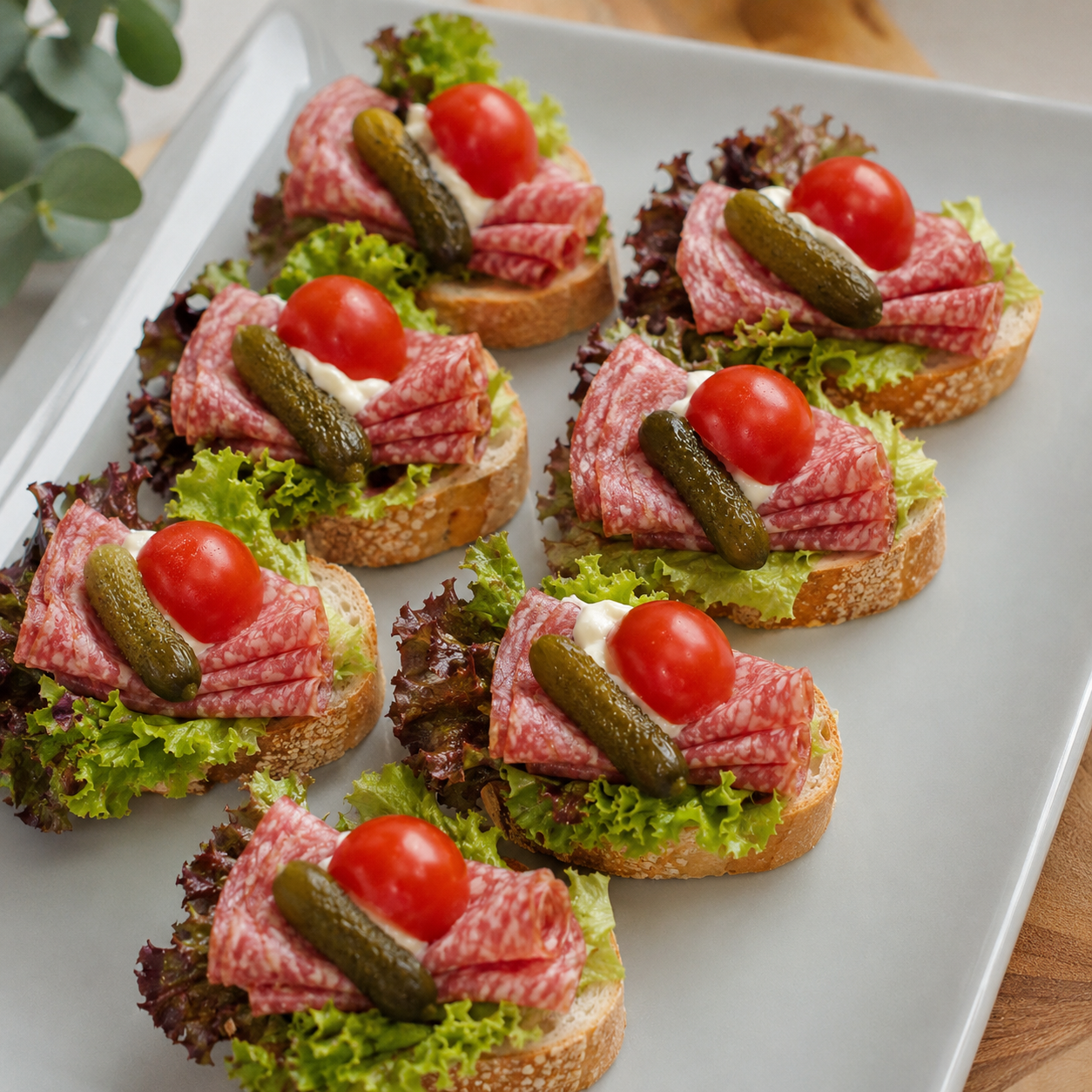 Canapés, ital. Salami