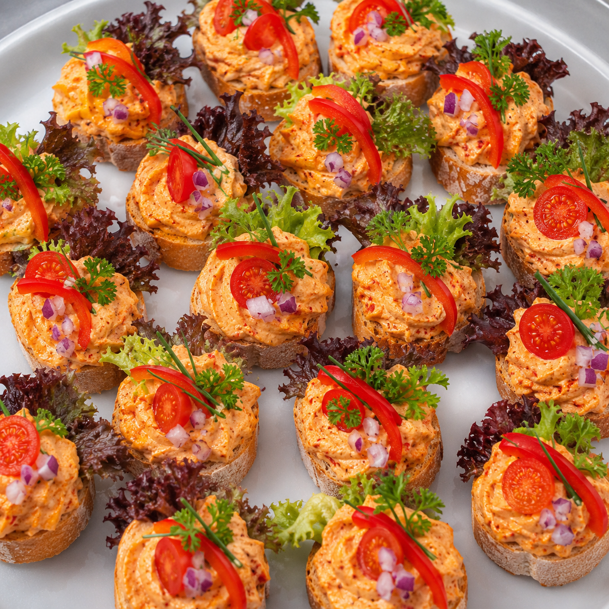 Canapés, Veganer Paprikaaufstrich