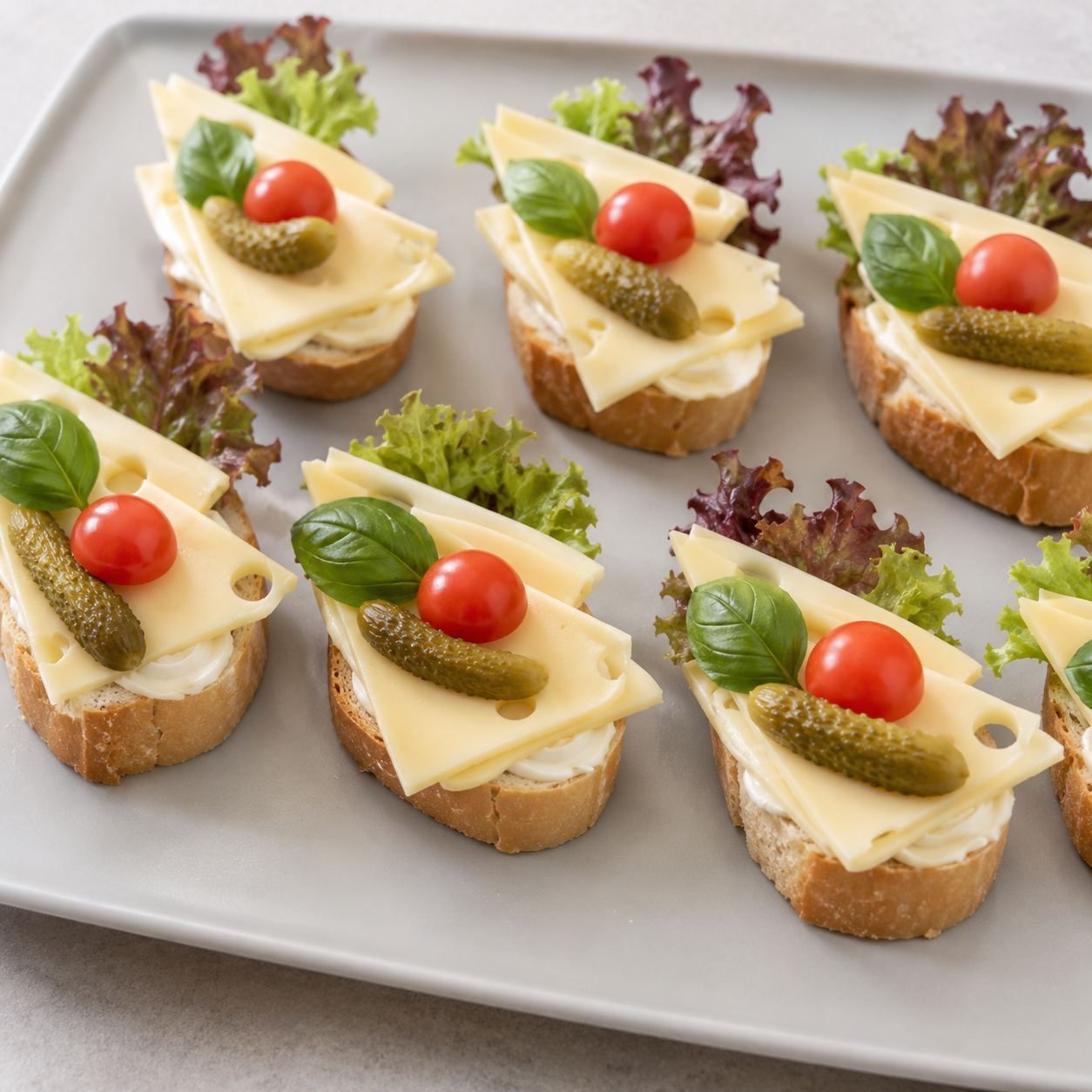 Canapés, Emmentaler