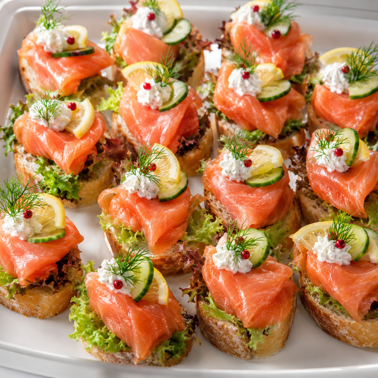Canapés, Räucherlachs