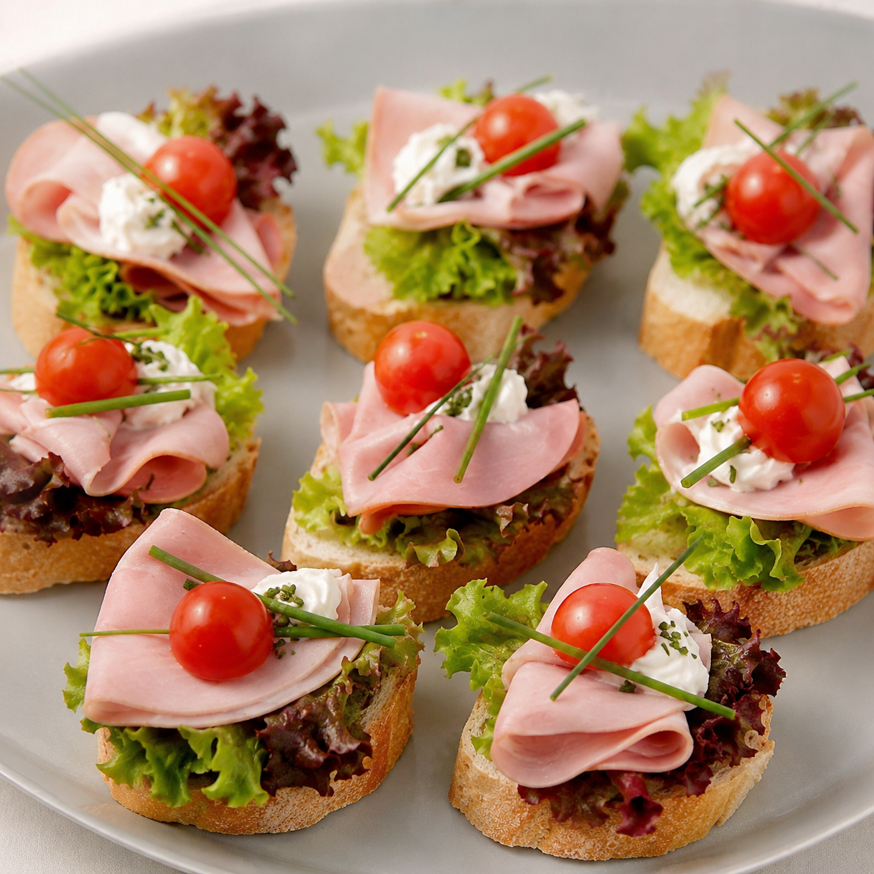 Canapés, Kochschinken