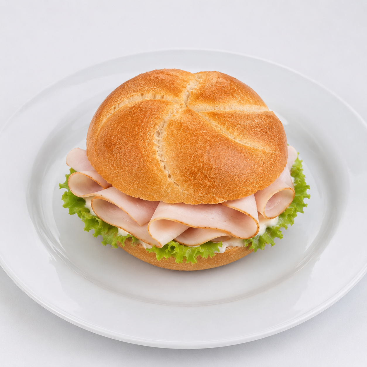 Ganze belegte Brötchen, Geräucherte Putenbrust