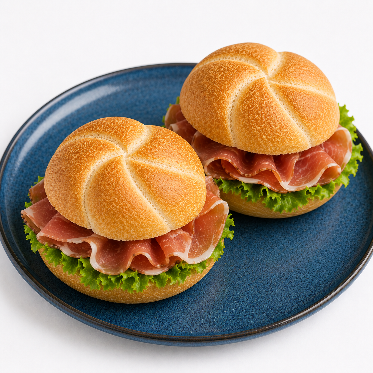Ganze belegte Brötchen, Parma-Schinken