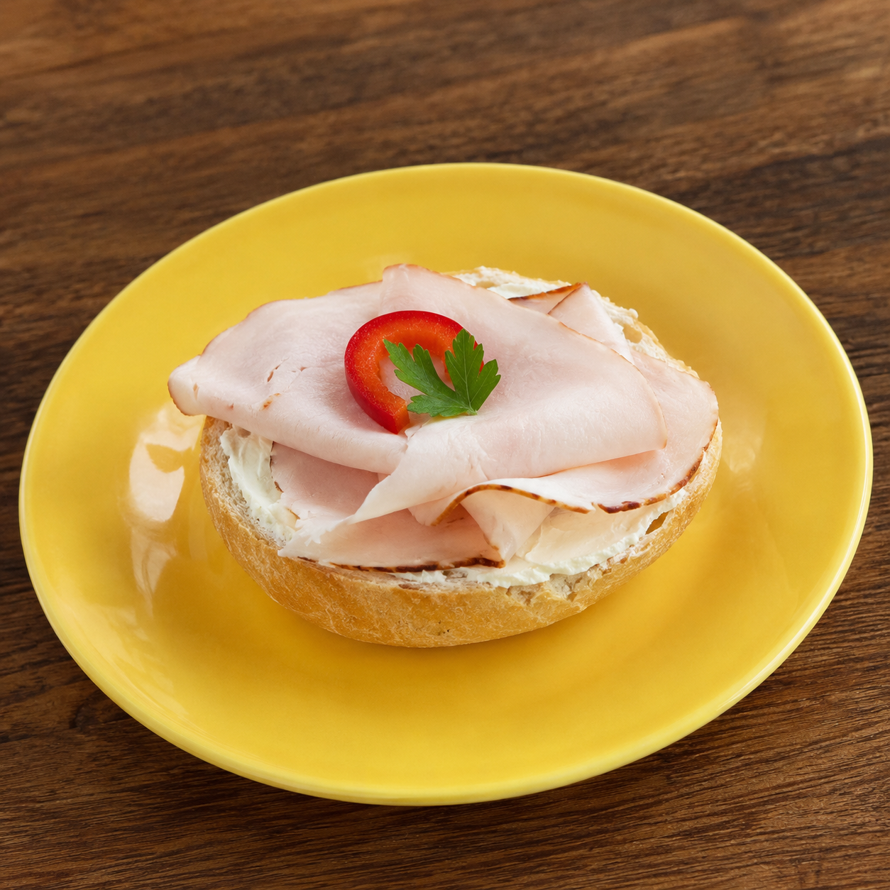 Halbe belegte Brötchen, Geräucherte Putenbrust