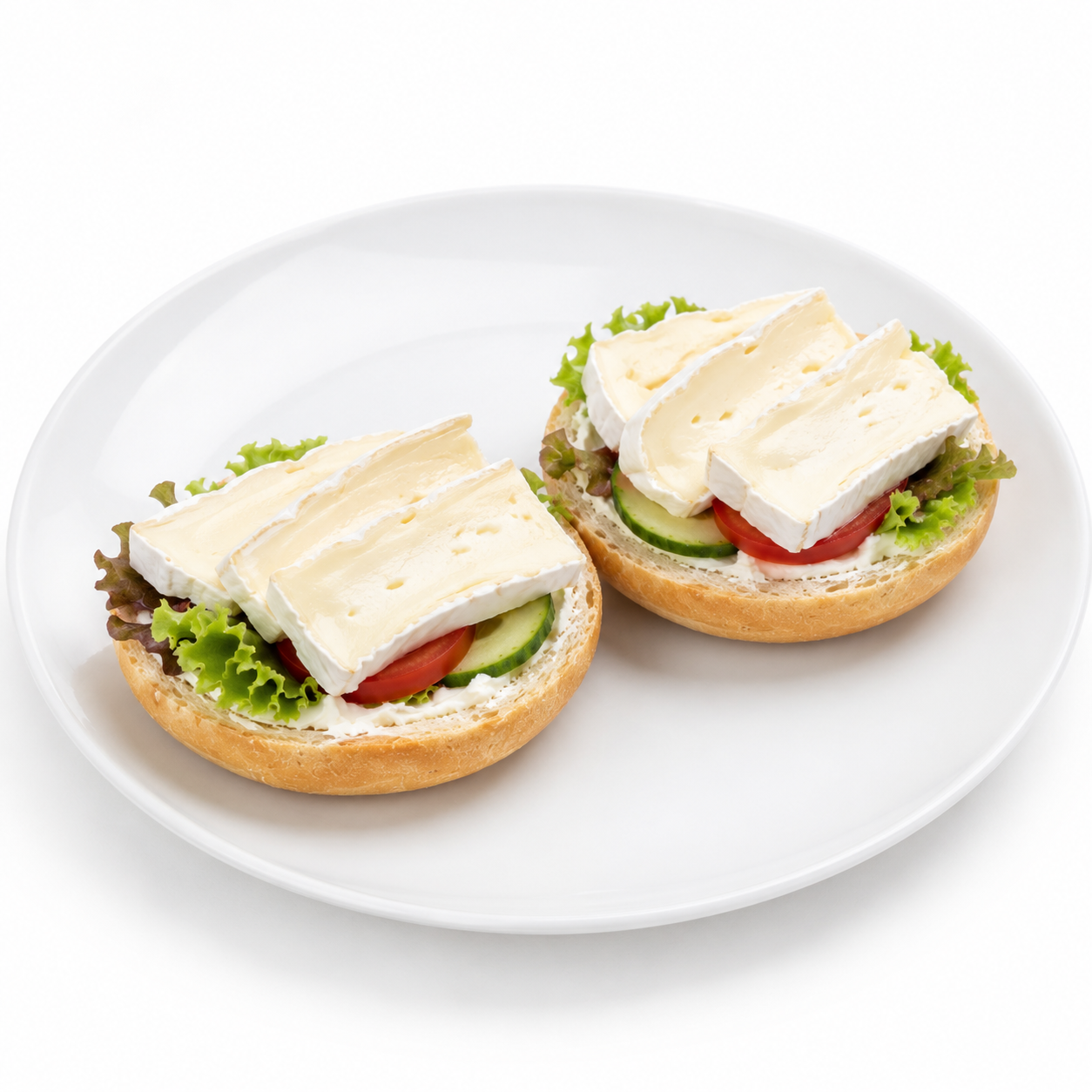 Halbe belegte Brötchen, Camembert