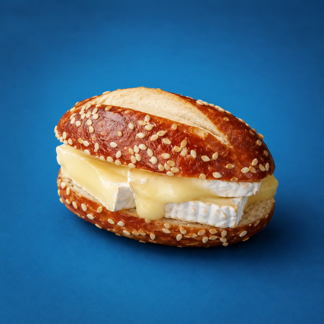Belegte Mini-Laugenstangen, Camembert