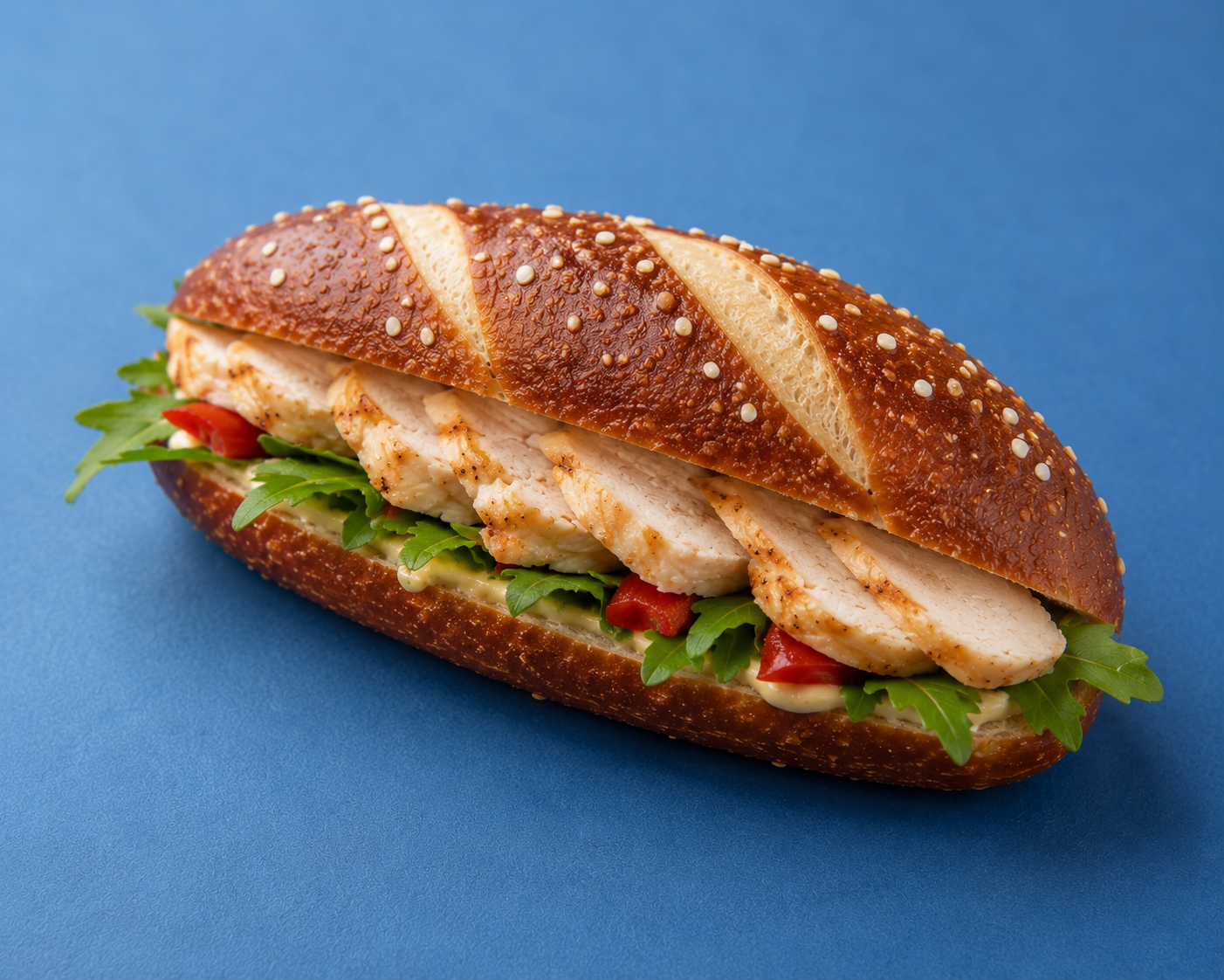 Belegte Mini-Laugenstangen, Gegrillte Hühnchenbrust