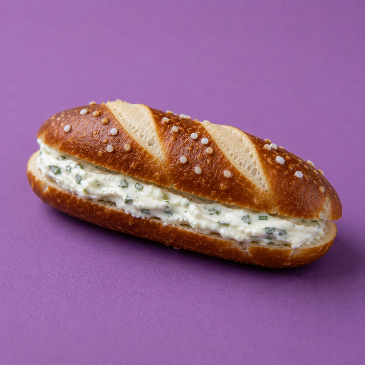 Belegte Mini-Laugenstangen, Kräuterfrischkäse