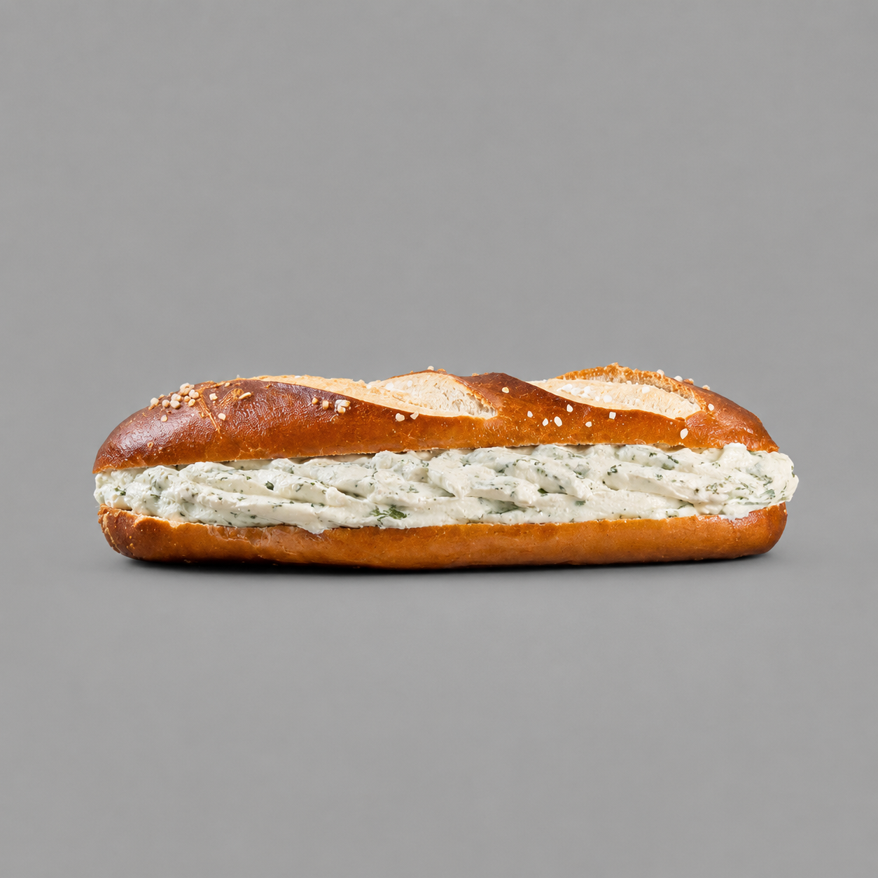 Belegte Laugenstangen, Kräuterfrischkäse