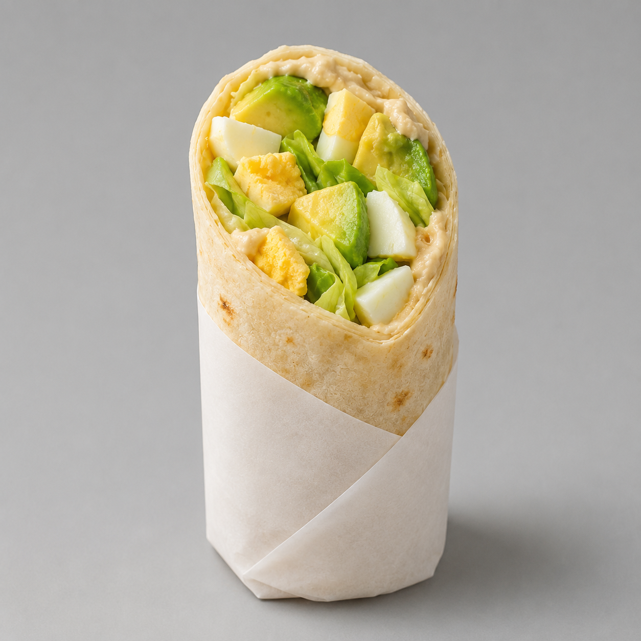 Mini-Wraps, Avocado, Ei, Hummus