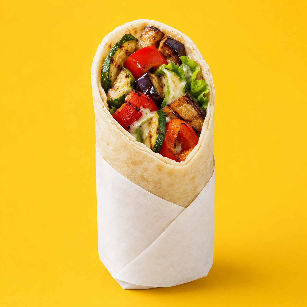 Mini-Wraps, Gegrilltes Gemüse