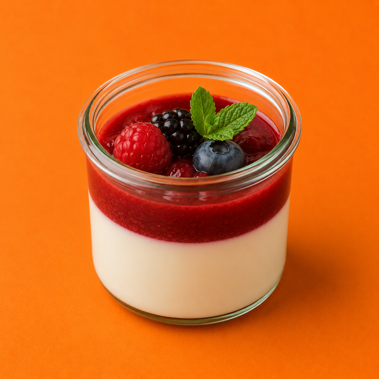 Panna Cotta mit Beerenpüree