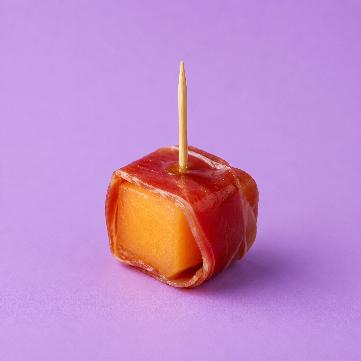 Fingerfood, Serrano Schinken mit Melonenwürfel