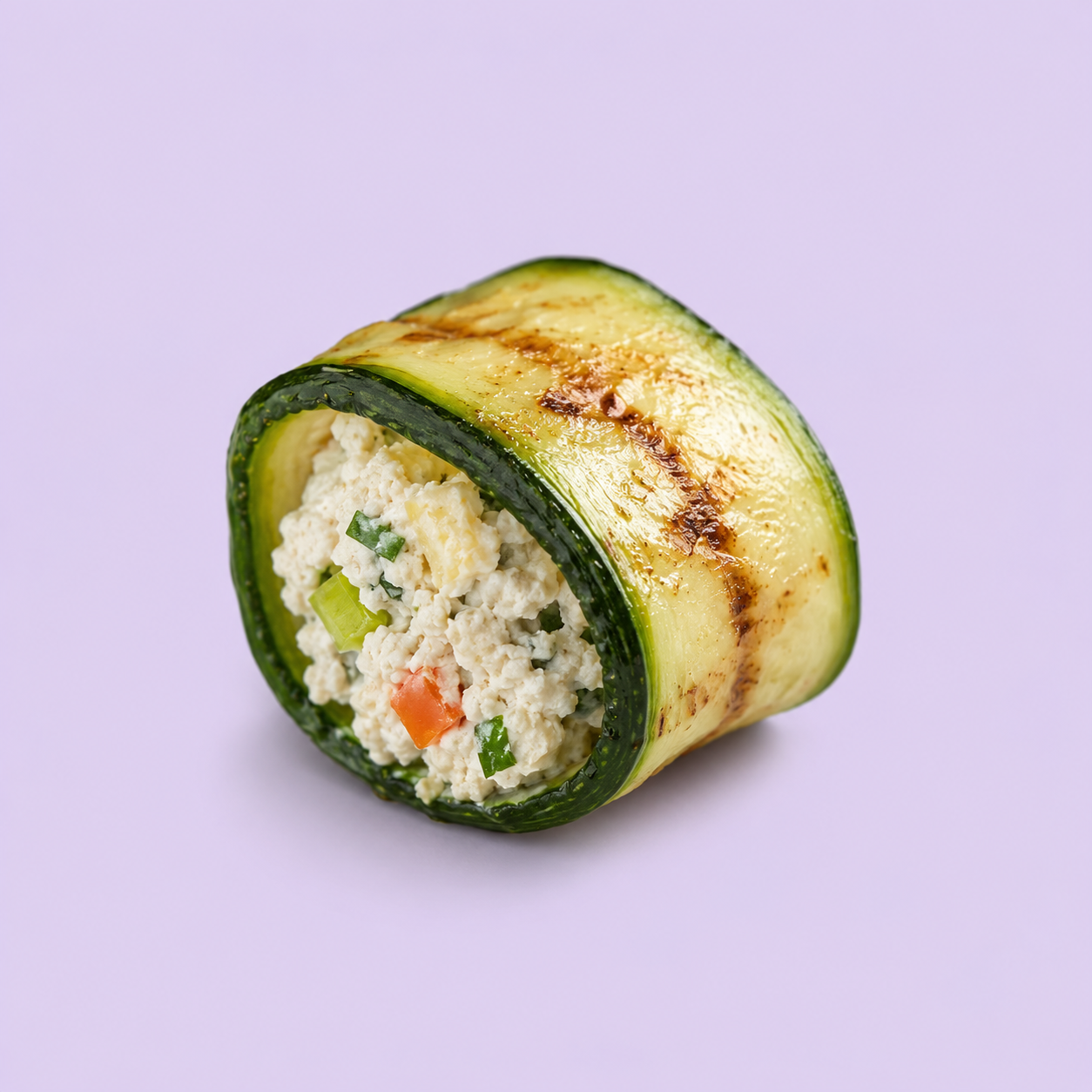 Fingerfood, Zucchini-Tofu-Röllchen (vegan)
