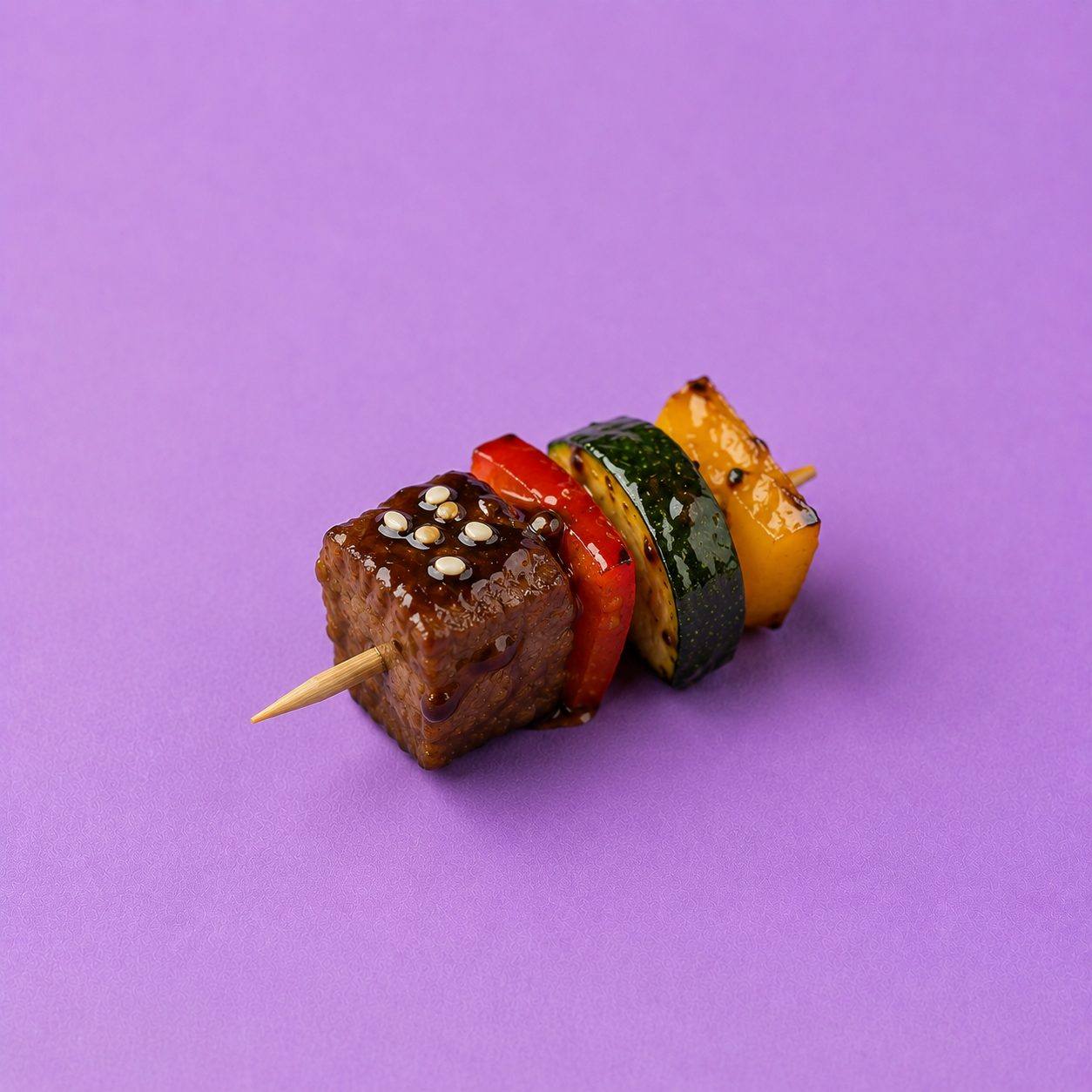 Fingerfood, Rinder-Teriyaki-Spieß mit Gemüse