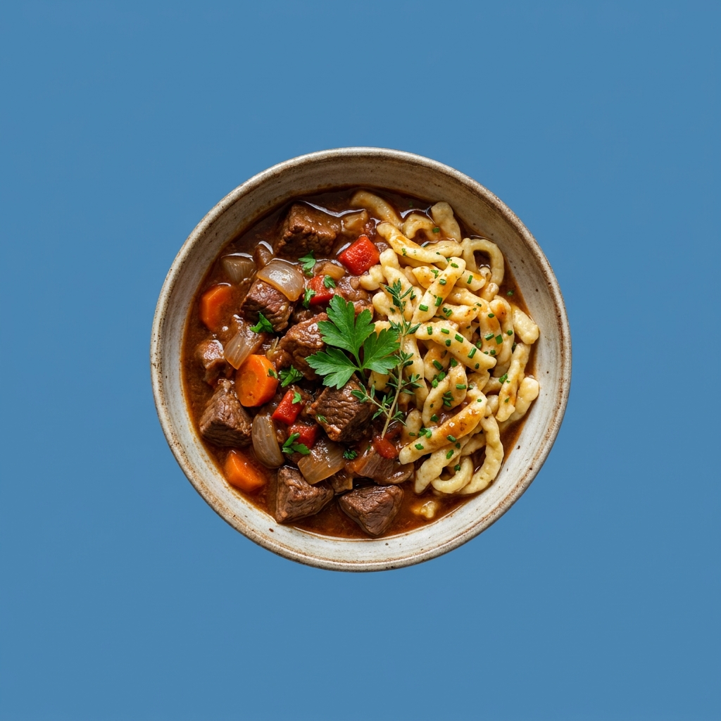 Rindergulasch mit Spätzle
