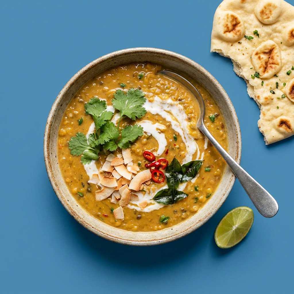 Indische Linsensuppe mit Kokosmilch