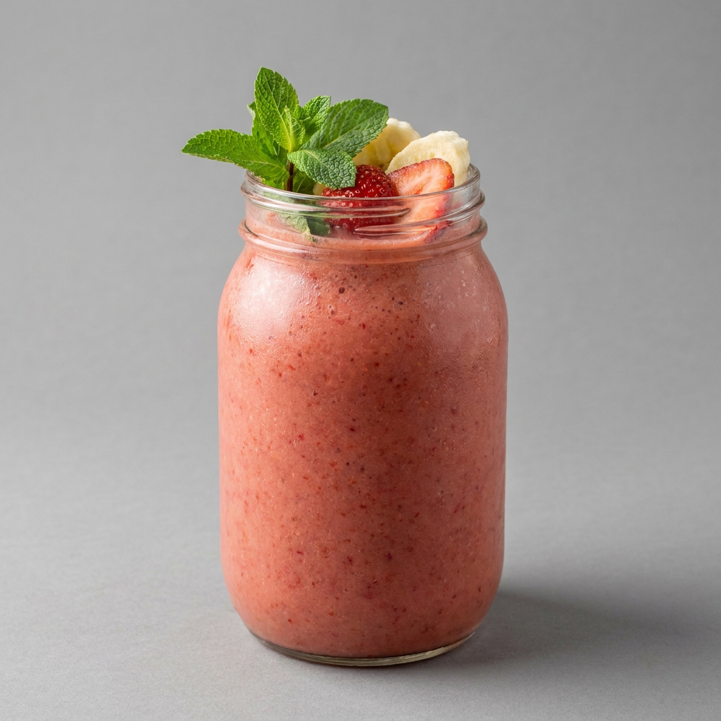 Erdbeer-Bananen-Smoothie mit Minze 1,00 l